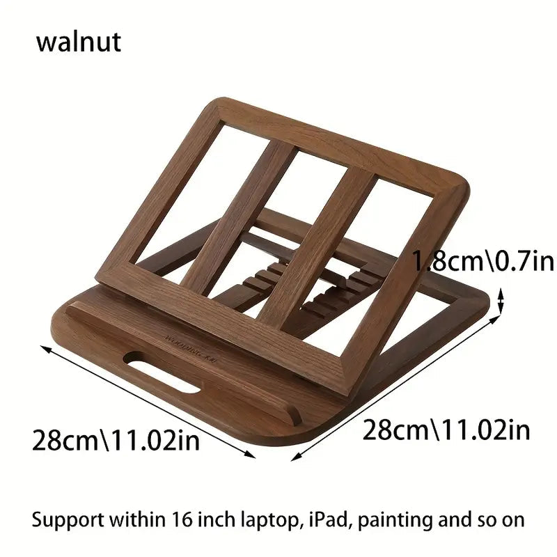 Wooden Laptop Stand – Foldable Desk Riser for Home & Office