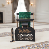 Salah Organizer – All-in-One Prayer Mat with Quran Stand
