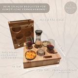 Luxury Wooden Couch Armrest Tray Table for Drinks, Snacks & Remote Control