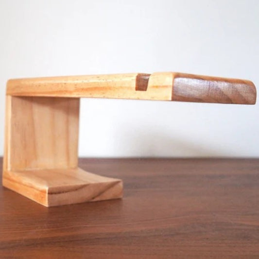 Wooden Head Phone Holder Desk Organizer