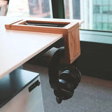 Wooden Head Phone Holder Desk Organizer