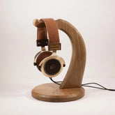 Wooden headphone holder