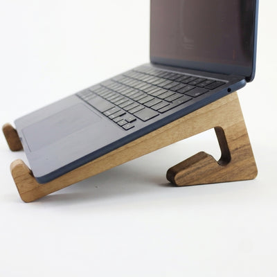 Premium 2-in-1 Wooden Laptop Stand & Vertical Dock | Dual-Function Ergonomic Desk Organizer