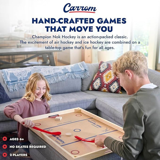 Champion Nok Hockey Game (Standard Size) — Wooden Board Games for Adults & Children