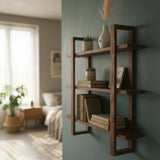 Wooden Wall Mounted Shelf 3 Tier Decorative Storage Rack
