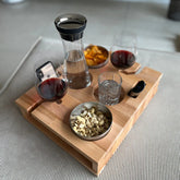 Luxury Wooden Couch Armrest Tray Table for Drinks, Snacks & Remote Control