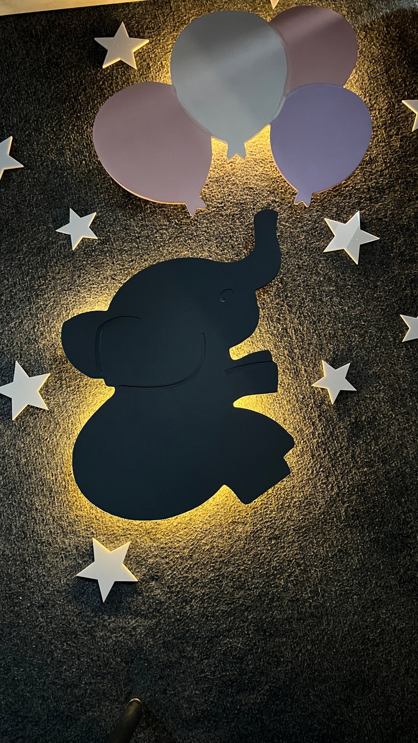 AlphaSouq Elephant Balloon Lamp Set