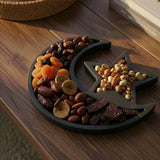 Crescent Moon & Star Serving Platter Ramadan Date Tray