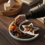 Crescent Moon & Star Serving Platter Ramadan Date Tray