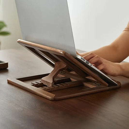 Foldable Wooden laptop Stand