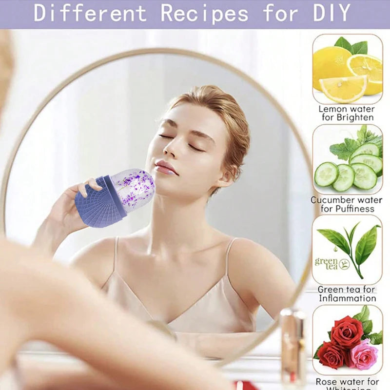 Upgraded Ice Ball Face Eye Roller - Silicone Ice Mold Roller Firms Facial Skin Cooling Reusable Facial Skin Care Tool
