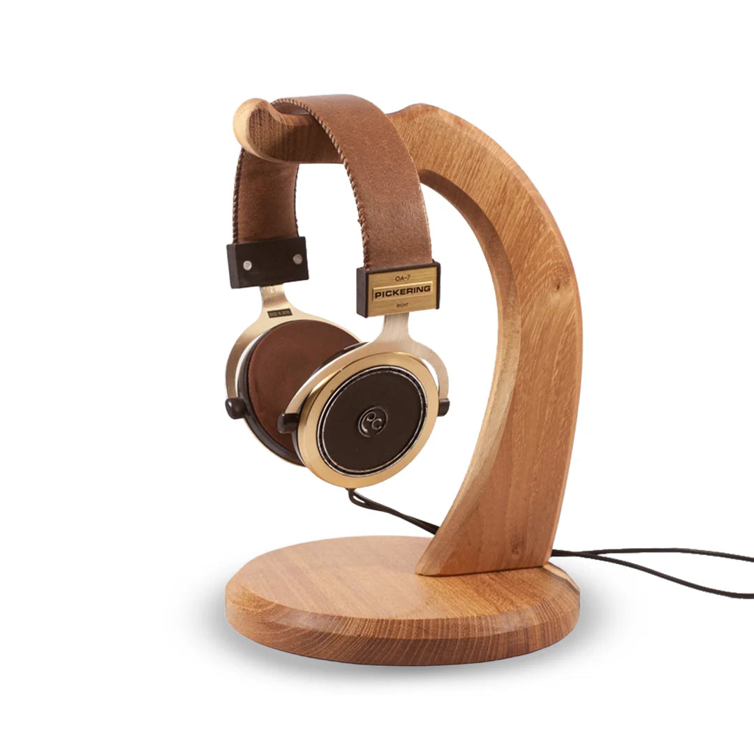 Wooden headphone holder