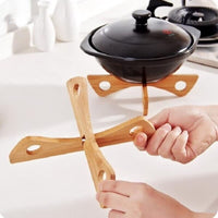 Cooking Pot stand for kitchen handmade solid Mahogany wood non slippery stand