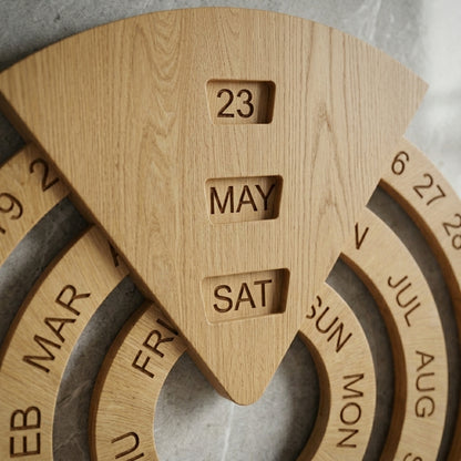 Perpetual Wooden Calendar – Reusable Wall Decor for Home & Office