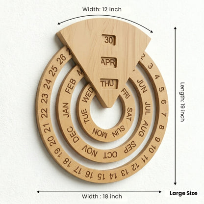 Perpetual Wooden Calendar – Reusable Wall Decor for Home & Office