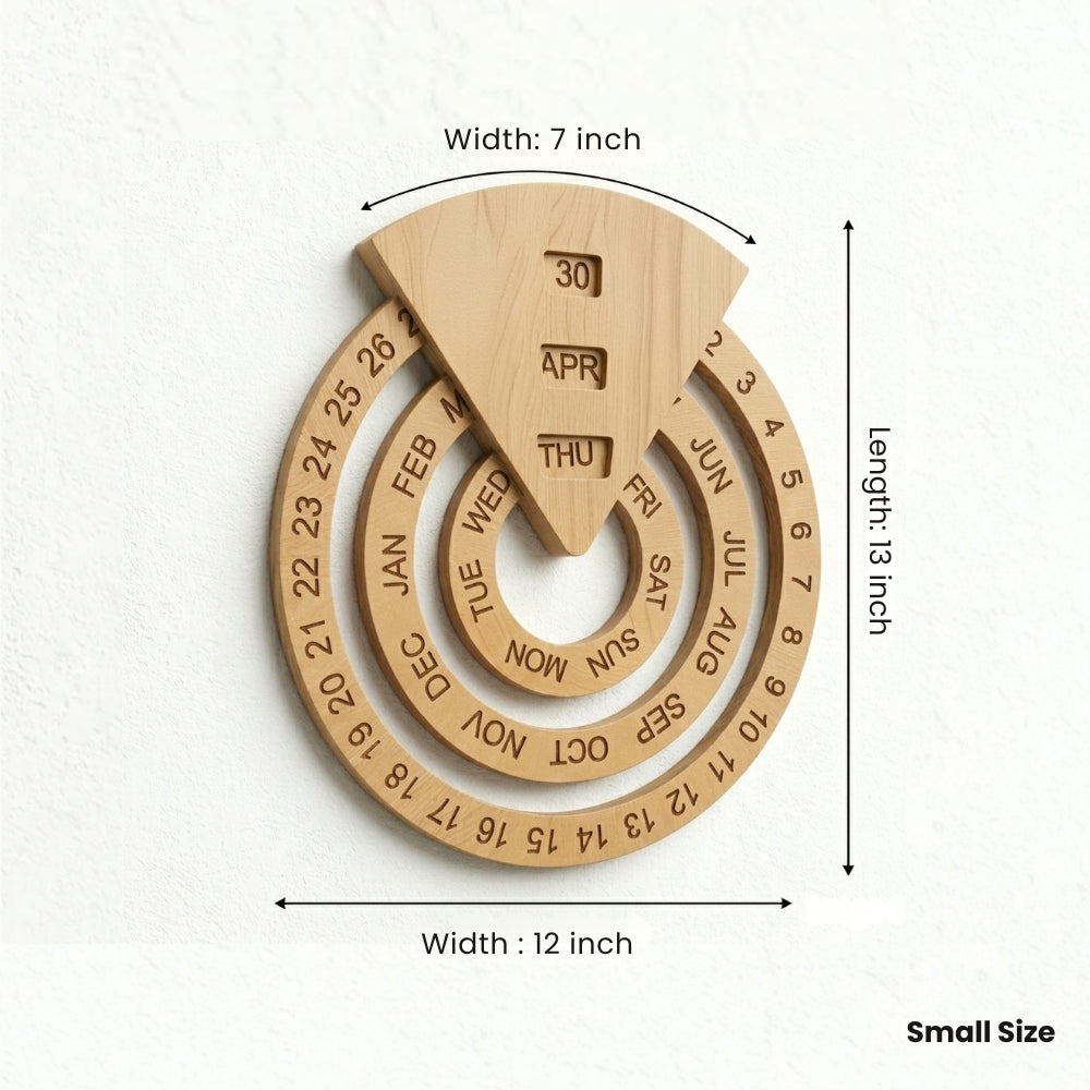 Perpetual Wooden Calendar – Reusable Wall Decor for Home & Office
