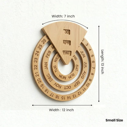 Perpetual Wooden Calendar – Reusable Wall Decor for Home & Office
