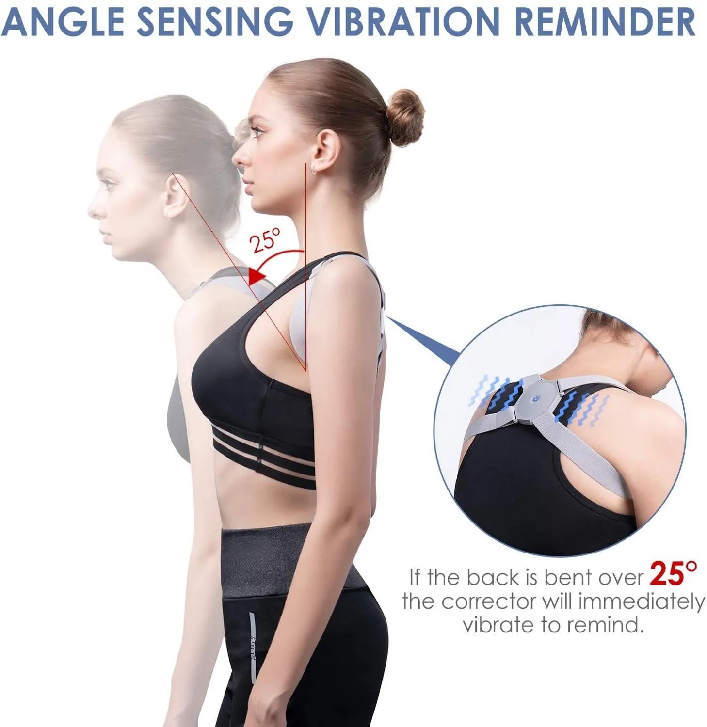 Smart Sensor Posture Corrector Vibration Belt