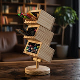 3-Tier Swivel Stationery Organizer