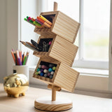 3-Tier Swivel Stationery Organizer