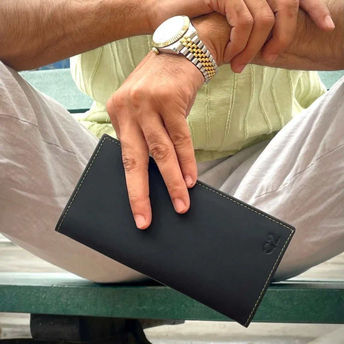 Black Leather Organizer Wallet