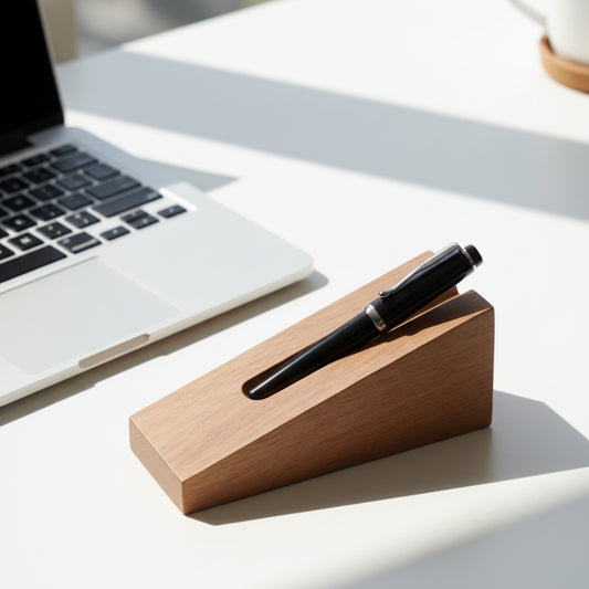 Wooden Single Slot Pen Holder Minimalist Desk Organizer