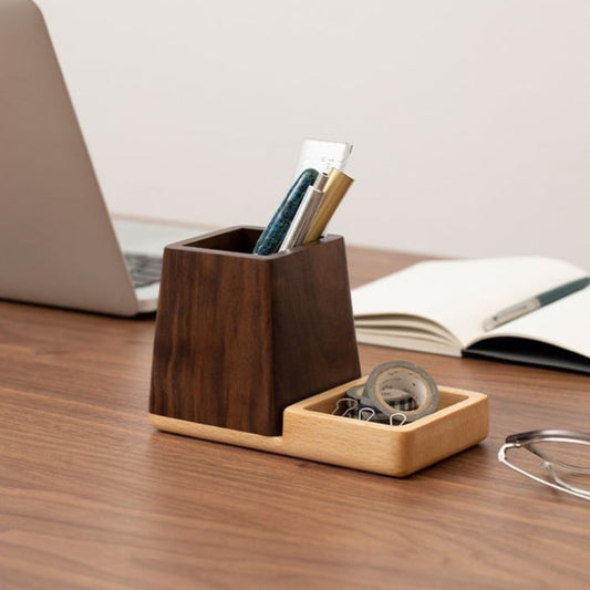 2-in-1 Wooden Pen Holder