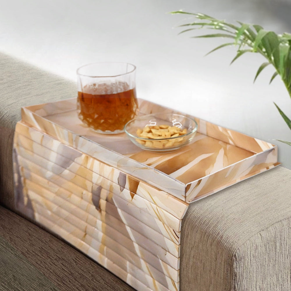 Golden Bloom Sofa Tray