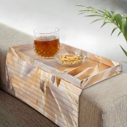 Golden Bloom Sofa Tray