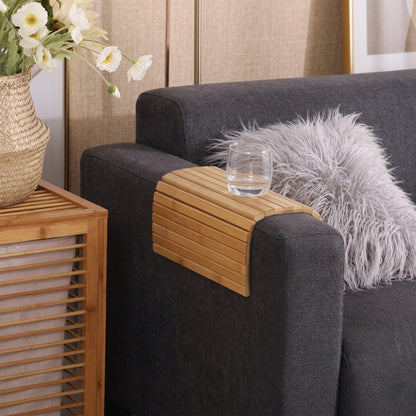 Non-Slip Sofa Armrest Organizer Tray for Phone, Remote & Drinks