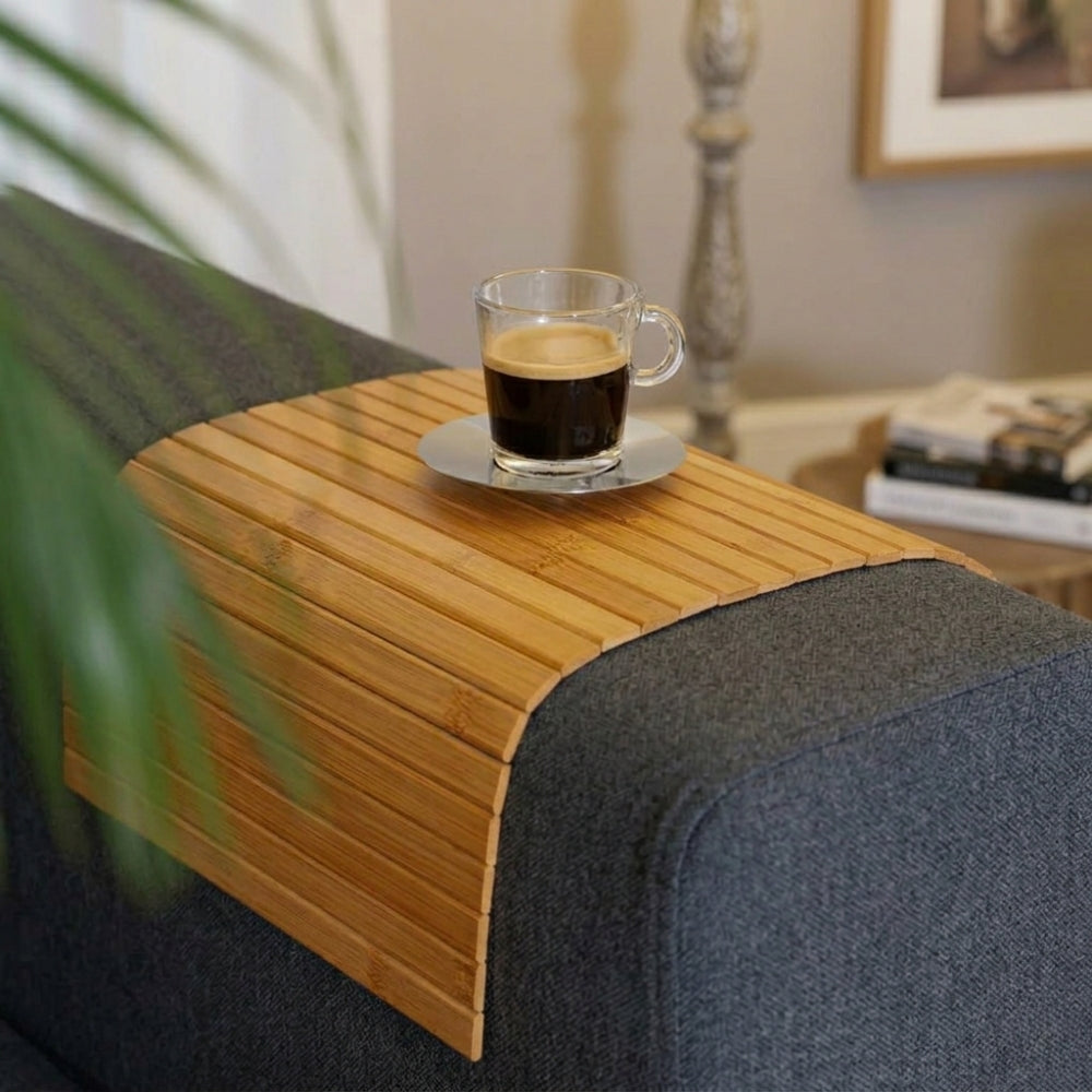 Non-Slip Sofa Armrest Organizer Tray for Phone, Remote & Drinks