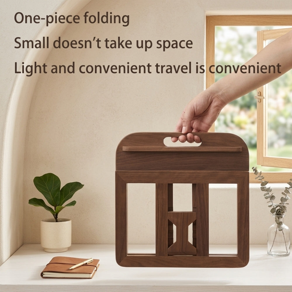 Wooden Laptop Stand – Foldable Desk Riser for Home & Office