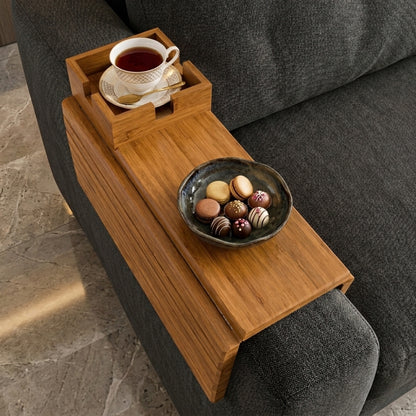 Flexible Wooden Tray for Sofa / Couch / Bed Armrest