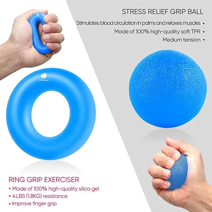 Complete Set of 5 Hand Gripper Wrist Developer Heavy Hand Power Forearm Wrist Strengthener