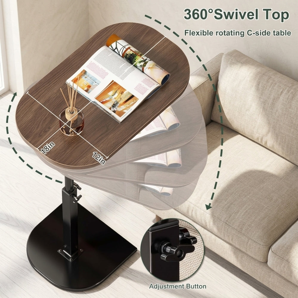 C Shape Adjustable Side Table