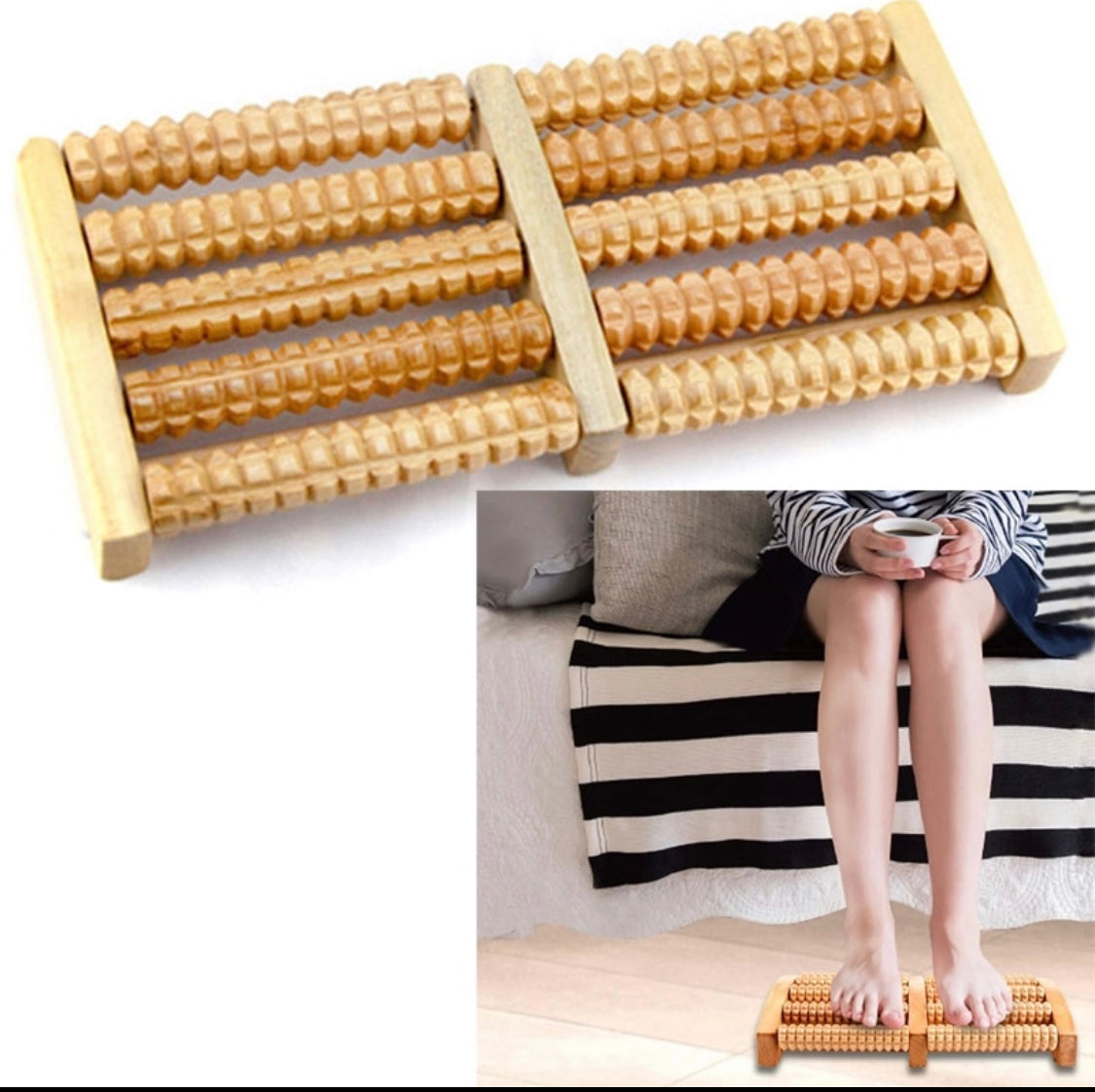 Wooden Reflexology Foot Massager
