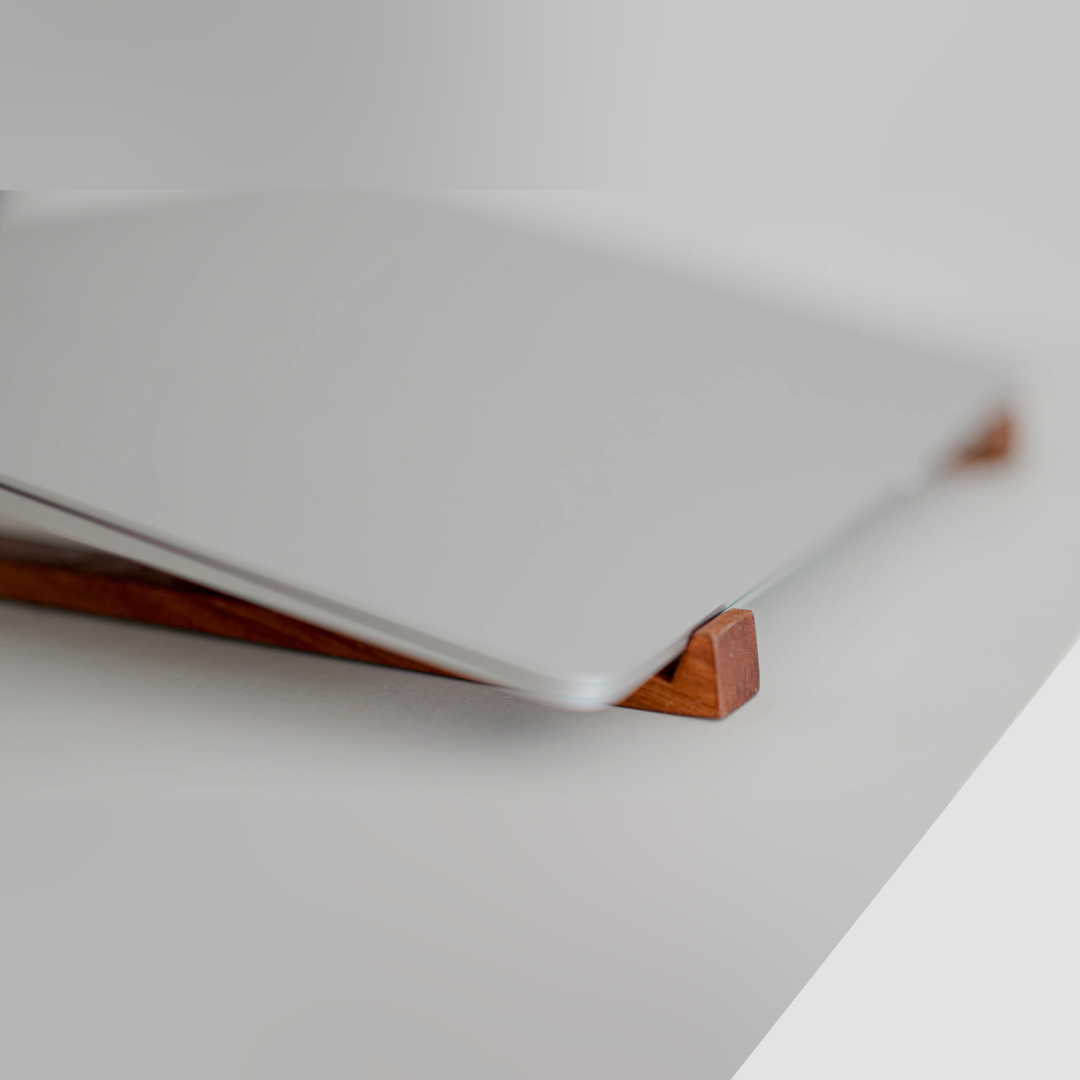 Wooden Laptop Stand | Foldable & Magnetic Lock