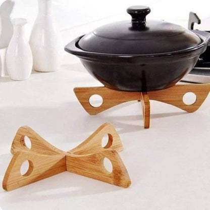 Cooking Pot stand for kitchen handmade solid Mahogany wood non slippery stand
