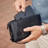 Man's luxury 2 in 1 cross body and hand bag