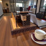 Personalized Wooden Desk Plaque with Smart QR Mirror Panel