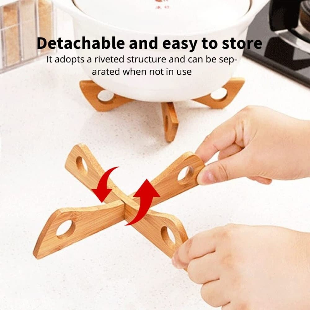 Cooking Pot stand for kitchen handmade solid Mahogany wood non slippery stand