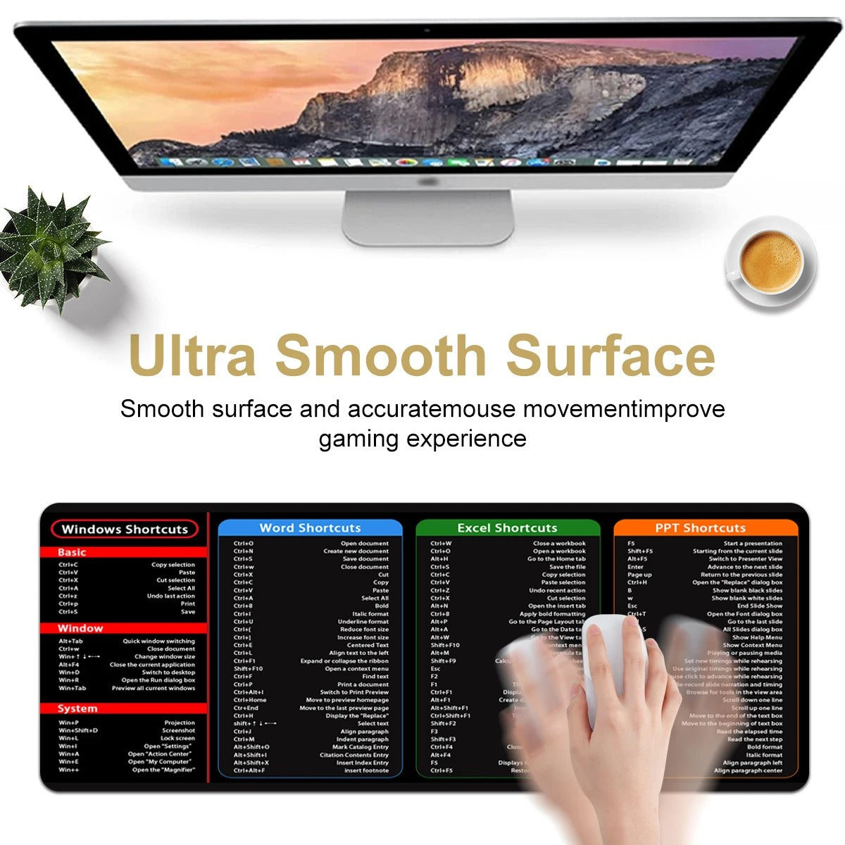 Shortcuts Mouse Pad for Excel Windows