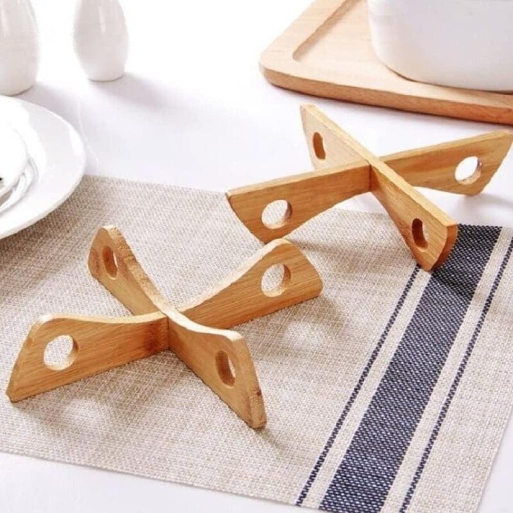 Cooking Pot stand for kitchen handmade solid Mahogany wood non slippery stand
