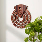 Perpetual Creative Round Wooden Wall Calendar