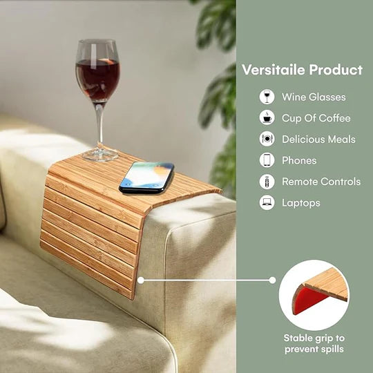 Non-Slip Couch Armrest Organizer & Multipurpose Table Mat
