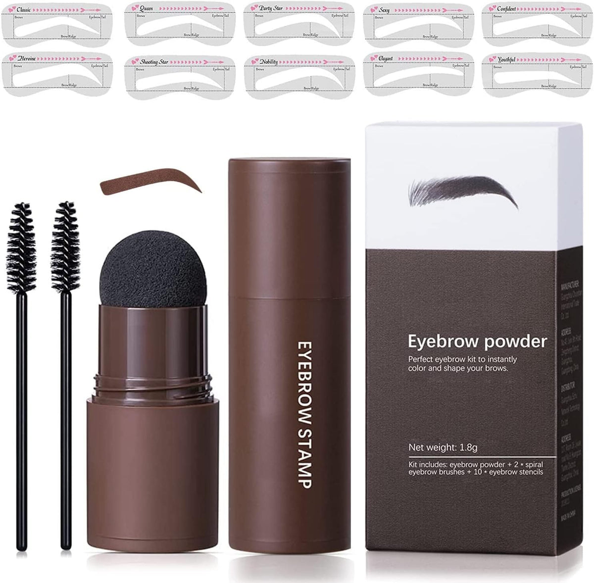 Eyebrow Stamp Shaping Kit With Reusable Eyebrow Stencils