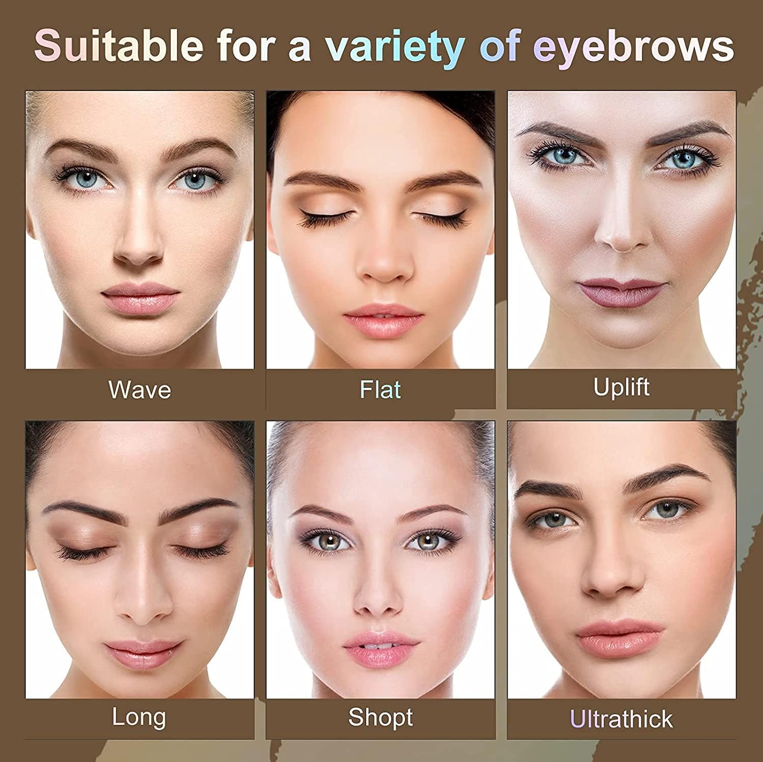 Eyebrow Stamp Shaping Kit With Reusable Eyebrow Stencils
