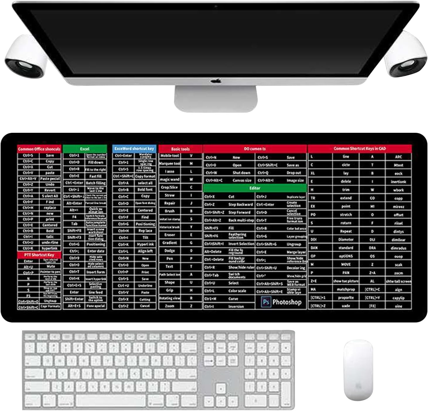 Shortcuts Mouse Pad for Excel Windows