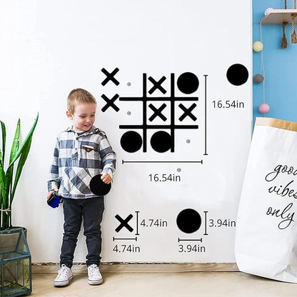 Magnetic Tic Tac Toe Wall-Mount Game (Black)
