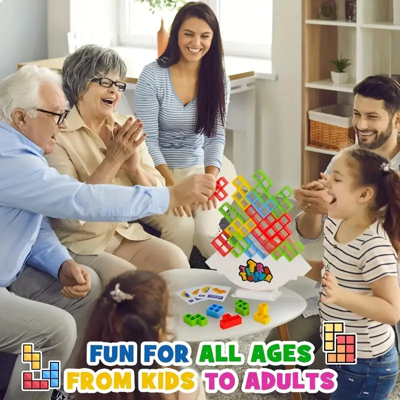 Fun Balance Stacking Building Blocks Board Game For Kids Adults Friends